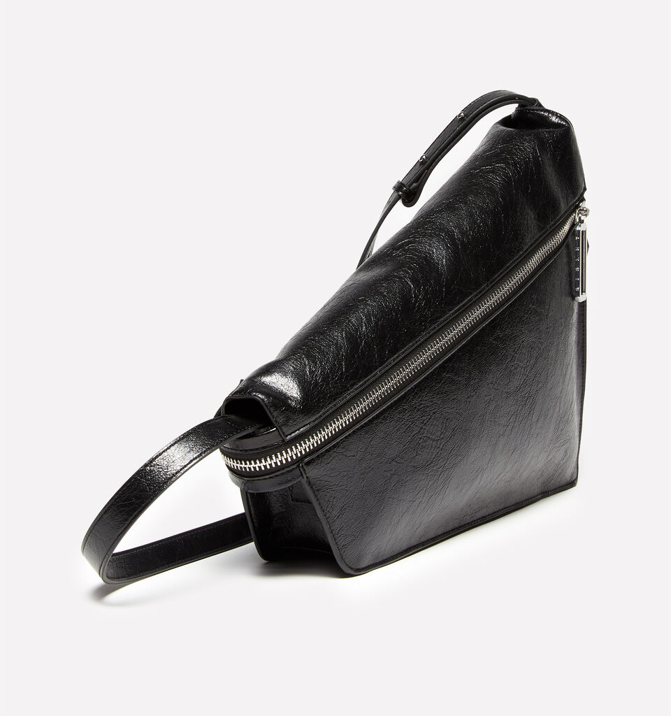 Schwarze asymmetrische Schultertasche - null - Schwarz | Sisley image number 2